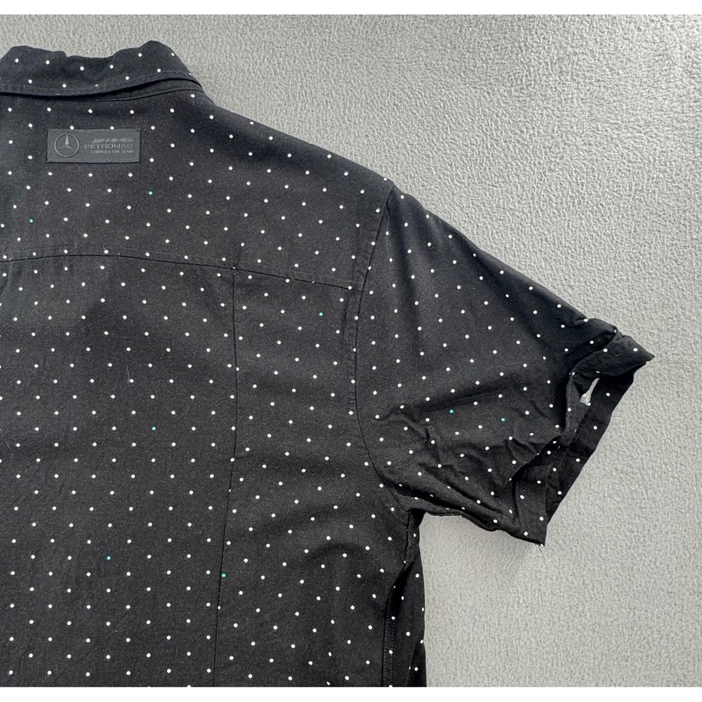 Mercedes AMG Petronas F1 Shirt L Black Polka Dot S Sleeve Racing Motorsport Gear - Picture 16 of 16
